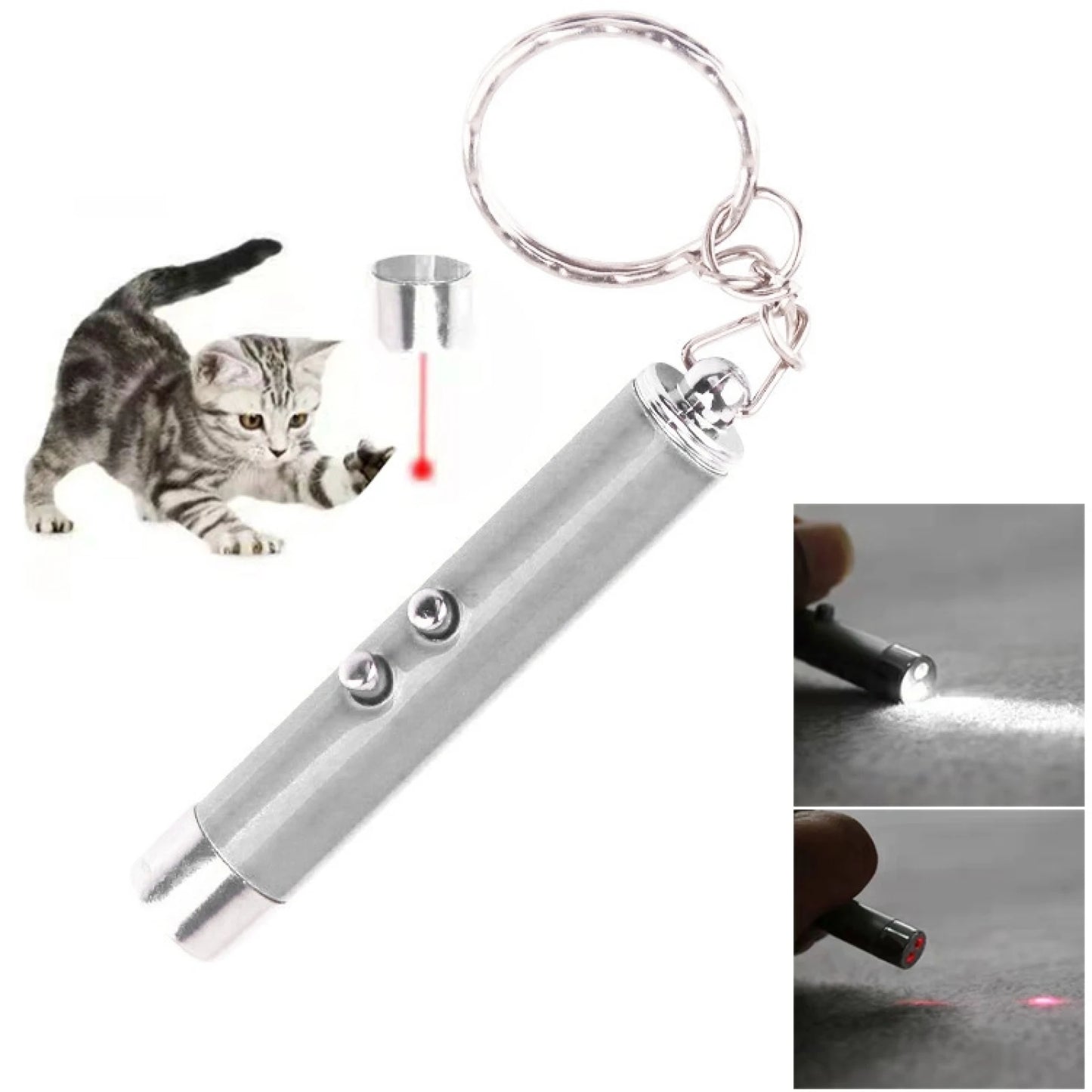 Cat Laser Pointer Toy | LED Red Dot Teaser Pen for Interactive Play