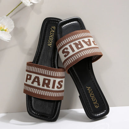 Women’s Casual Flat Sandals | Fashion Slip-On Slides for Summer & Outdoor Wear