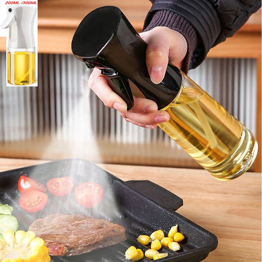Oil Spray Bottle | 200ml & 300ml Refillable Olive Oil Dispenser for Cooking, BBQ & Baking