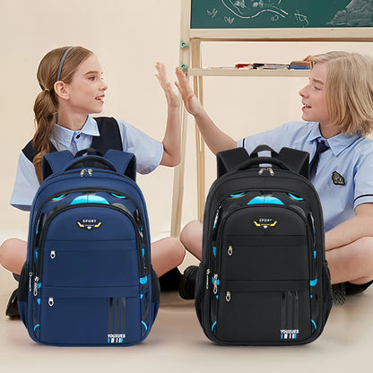 Large Capacity Boys’ School Backpack | Waterproof Multi-Layer Bag for Students
