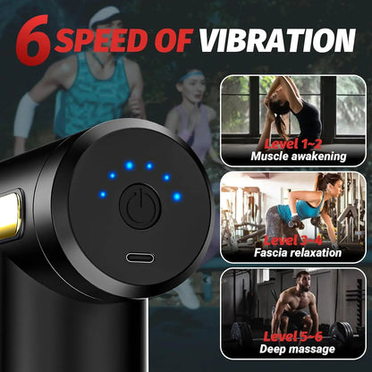 Massage Gun Percussion | Portable Handheld Muscle Massager with Carrying Bag