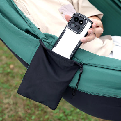 Portable Single Hammock | Colorful Parachute Fabric Bed for Camping & Travel