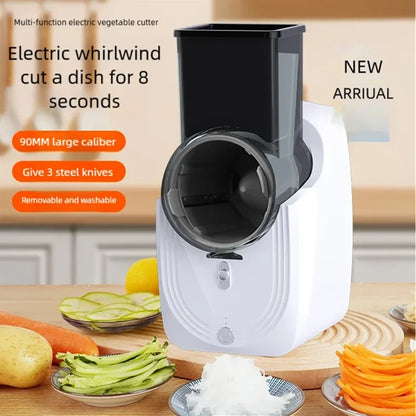 Electric Vegetable Cutter | Multi-Function Kitchen Slicer & Shredder