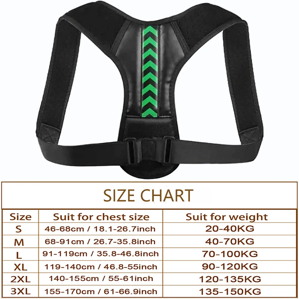 Posture Corrector Back Brace | Adjustable Spine & Shoulder Support for Pain Relief