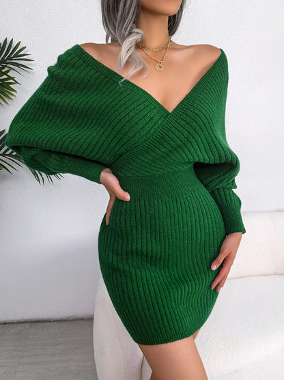 Bodycon Sweater Dress for Women | Long Sleeve Knitted Winter Casual Dress