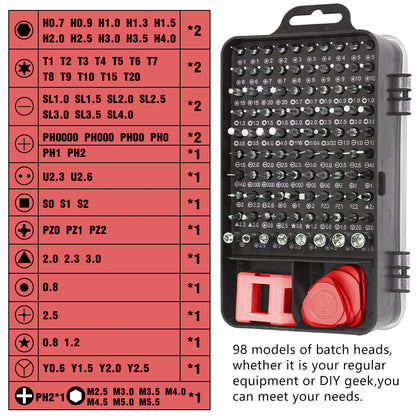 115-in-1 Precision Screwdriver Set | Magnetic Repair Tool Kit for Laptop, Phone & Household