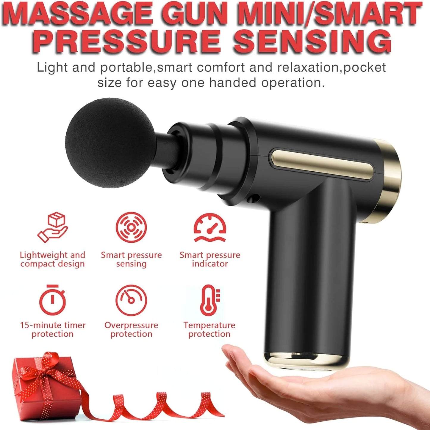 Massage Gun Percussion | Portable Handheld Muscle Massager with Carrying Bag