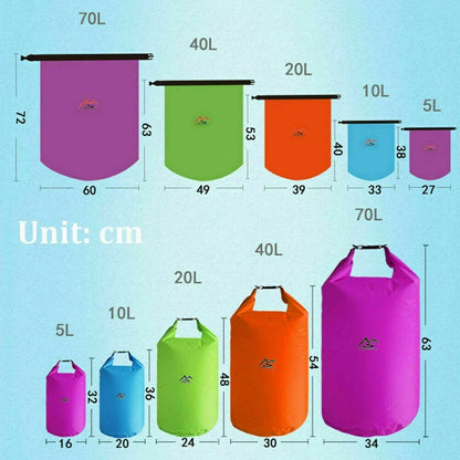 Waterproof Dry Bag | Floating Outdoor Gear Sack for Boating, Fishing & Rafting (5L–70L)