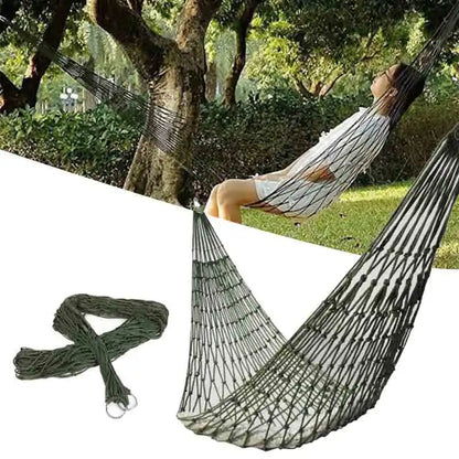 Portable Outdoor Hammock | Camping, Garden & Beach Mesh Hanging Bed Swing