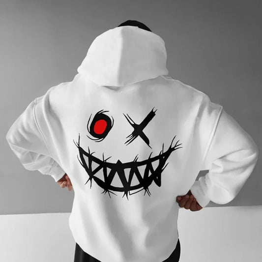 Men’s Casual Hoodie | Oversized Autumn Winter Pullover Sweatshirt with Print
