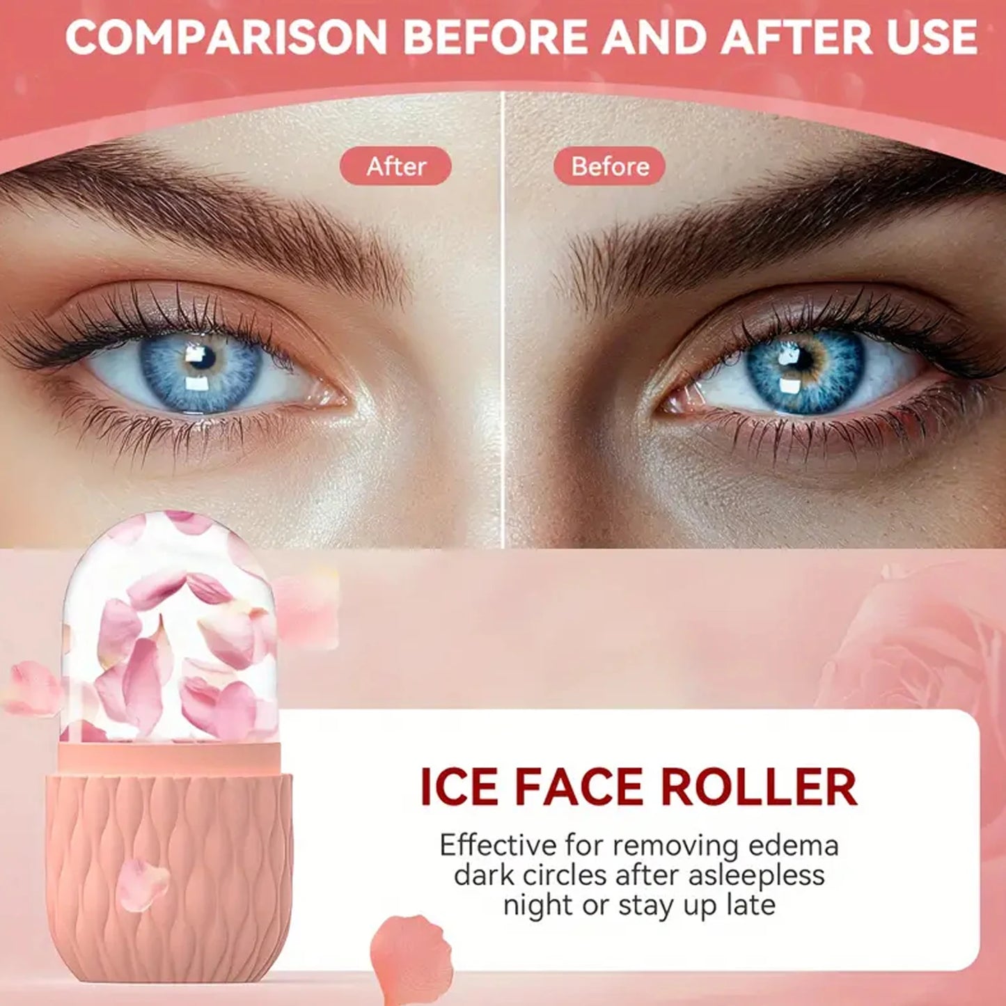 Ice Roller for Face & Eyes | Gua Sha Facial Massage Cube for Skin Tightening