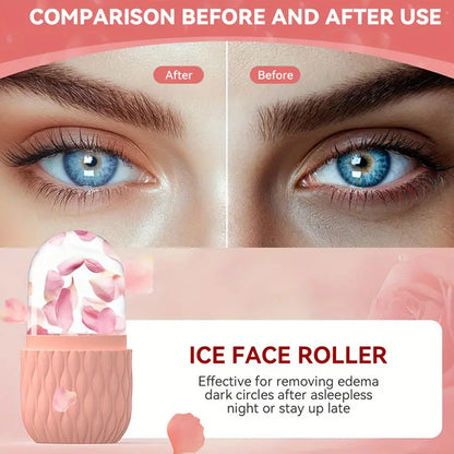 Ice Roller for Face & Eyes | Gua Sha Facial Massage Cube for Skin Tightening