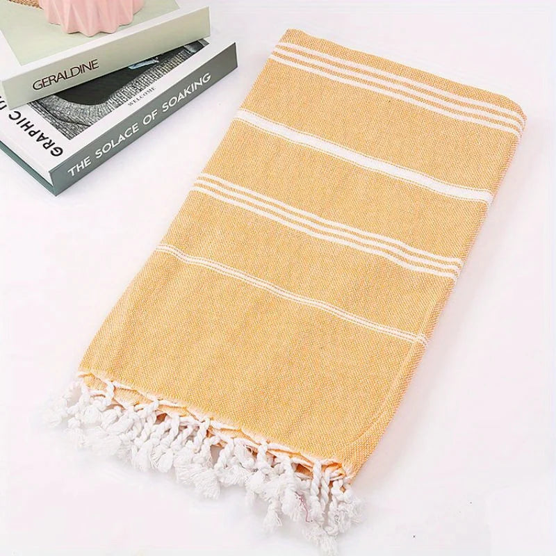 Turkish Beach Towel | Oversized Quick-Dry Sand-Free Towel for Pool & Travel