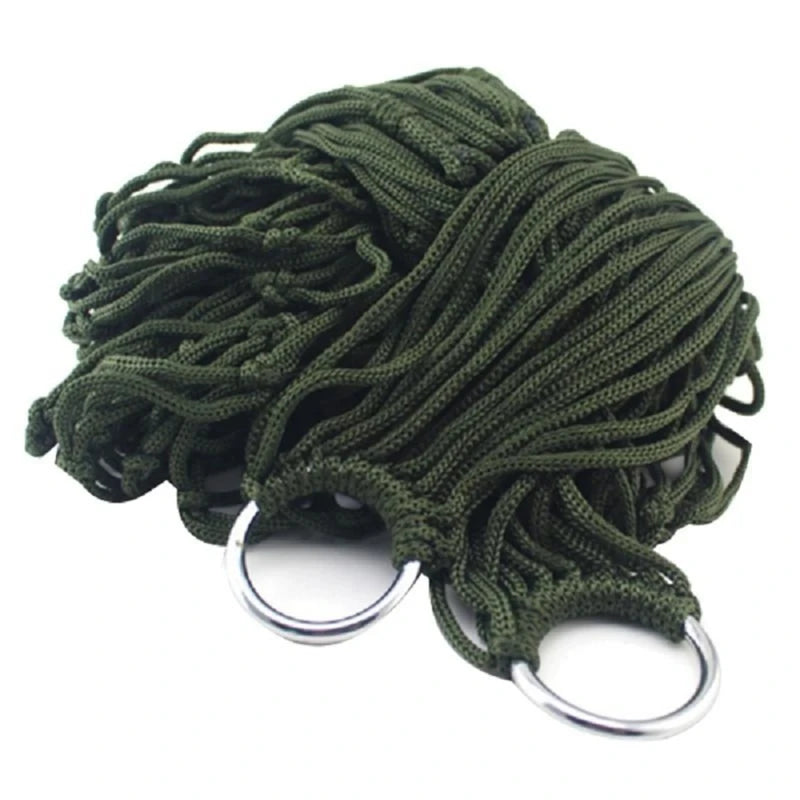 Portable Outdoor Hammock | Camping, Garden & Beach Mesh Hanging Bed Swing