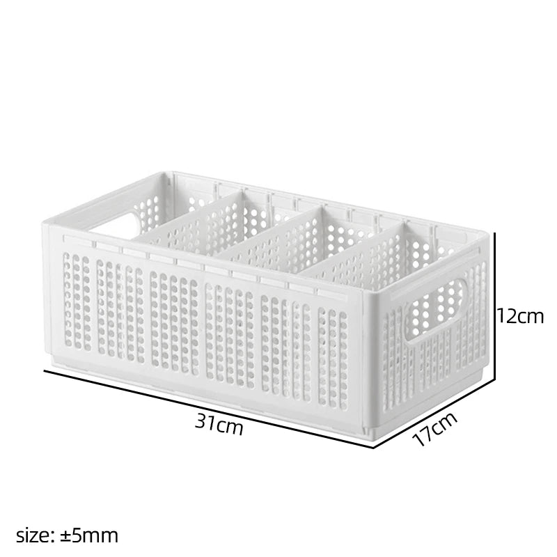 Foldable Storage Basket | Adjustable Closet Organizer Box for Clothes & Underwear