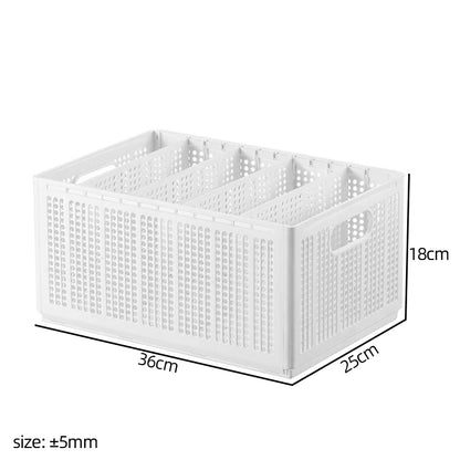 Foldable Storage Basket | Adjustable Closet Organizer Box for Clothes & Underwear