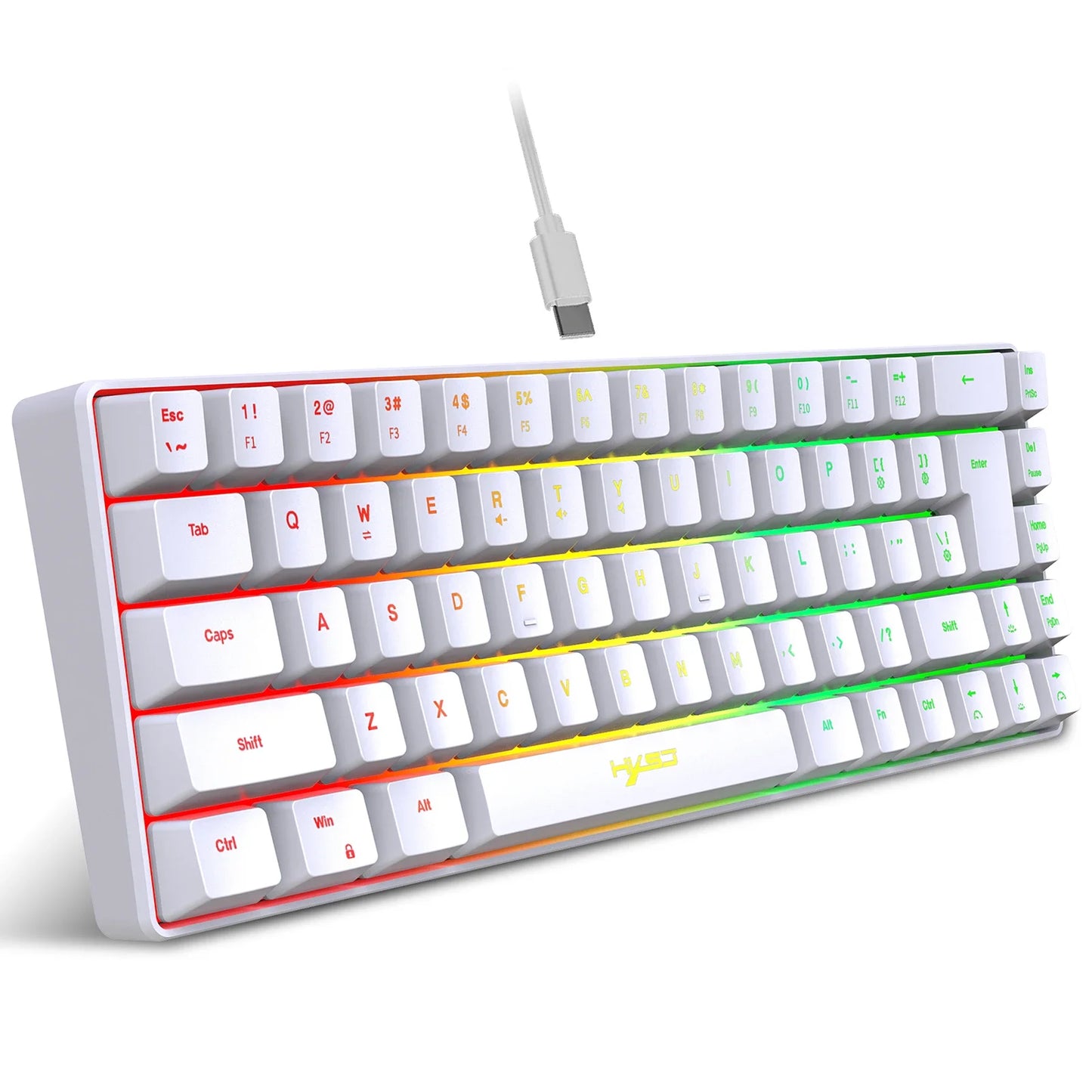 H61K Gaming Keyboard | Mini Wired Mechanical Feel Keyboard with 19-Key Anti-Ghosting