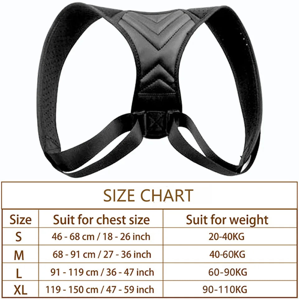 Posture Corrector Back Brace | Adjustable Spine & Shoulder Support for Pain Relief