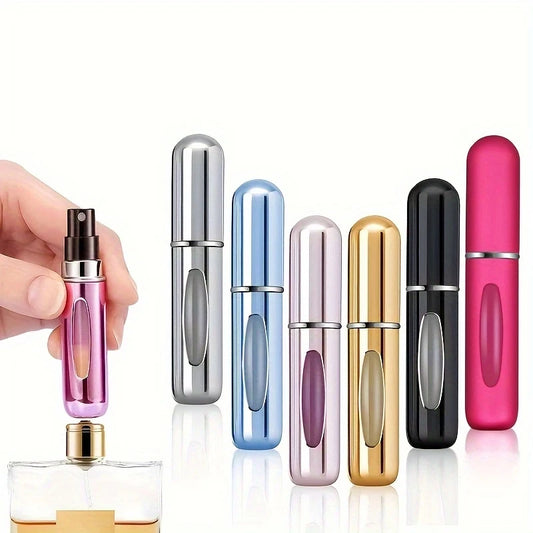 6PCS Portable Perfume Spray Bottles | 5ml Travel Size Refillable Atomizer Set