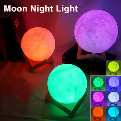 LED Moon Galaxy Lamp | 3D Night Light for Bedroom Décor & Gifts