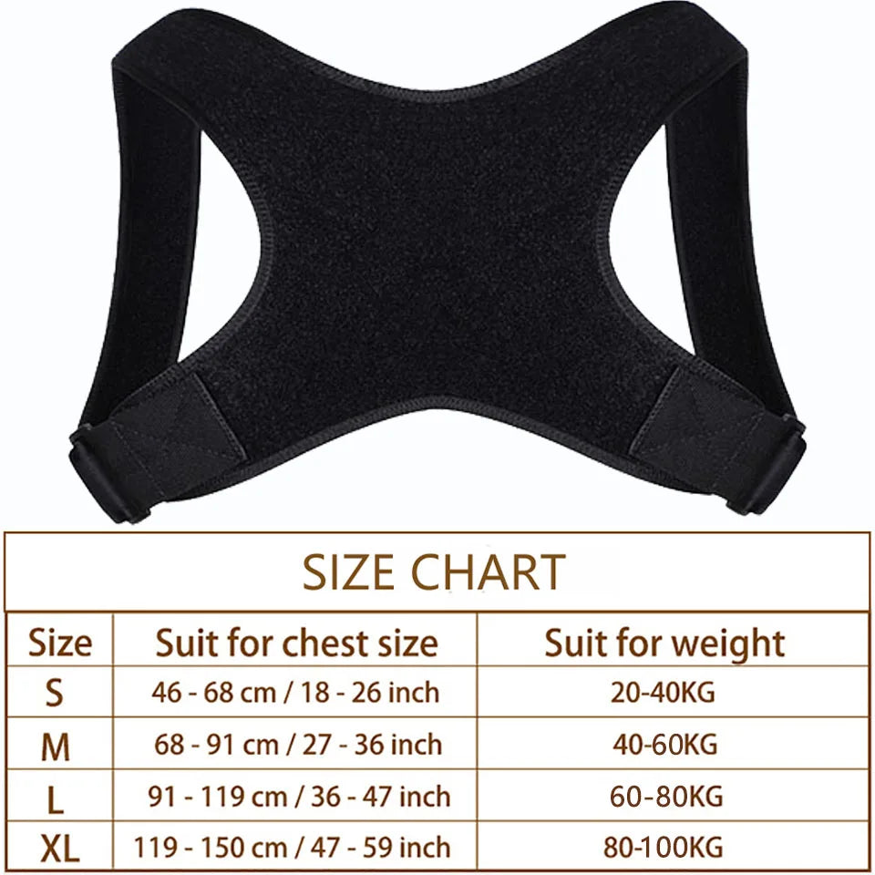 Posture Corrector Back Brace | Adjustable Spine & Shoulder Support for Pain Relief