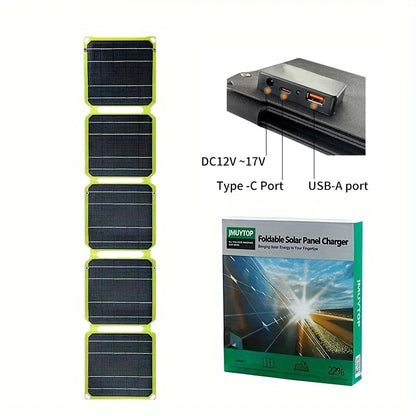 Portable Solar Charger Panel | 21W–80W Flexible USB & DC Charger for Camping