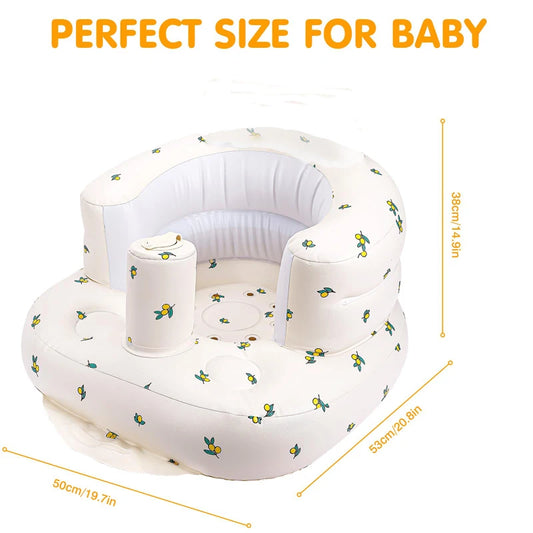 Inflatable Baby Sofa Seat | Portable Infant Chair with Built-in Air Pump (3+ Months)