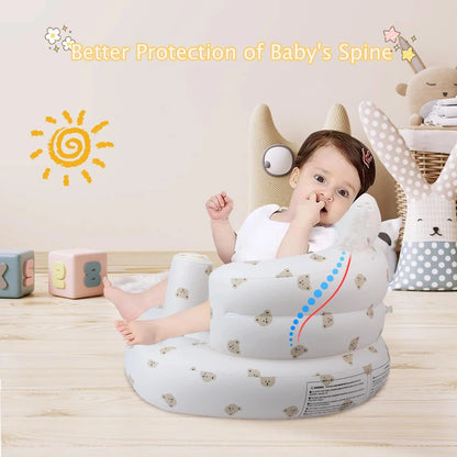 Inflatable Baby Sofa Seat | Portable Infant Chair with Built-in Air Pump (3+ Months)