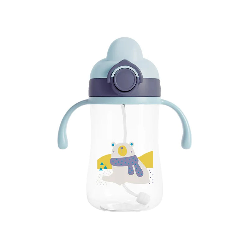 Baby Feeding Cup with Straw | 300ml Portable Training Bottle for Kids – BPA Free
