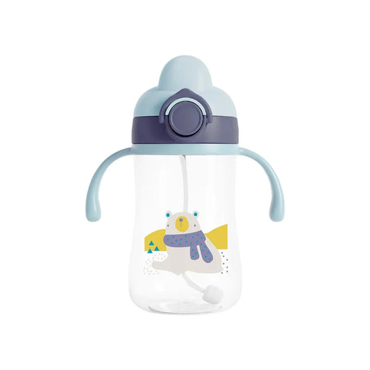 Baby Feeding Cup with Straw | 300ml Portable Training Bottle for Kids – BPA Free