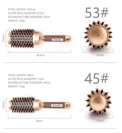 Ionic Thermal Barrel Hairbrush | Professional Round Brush for Blow Drying & Styling