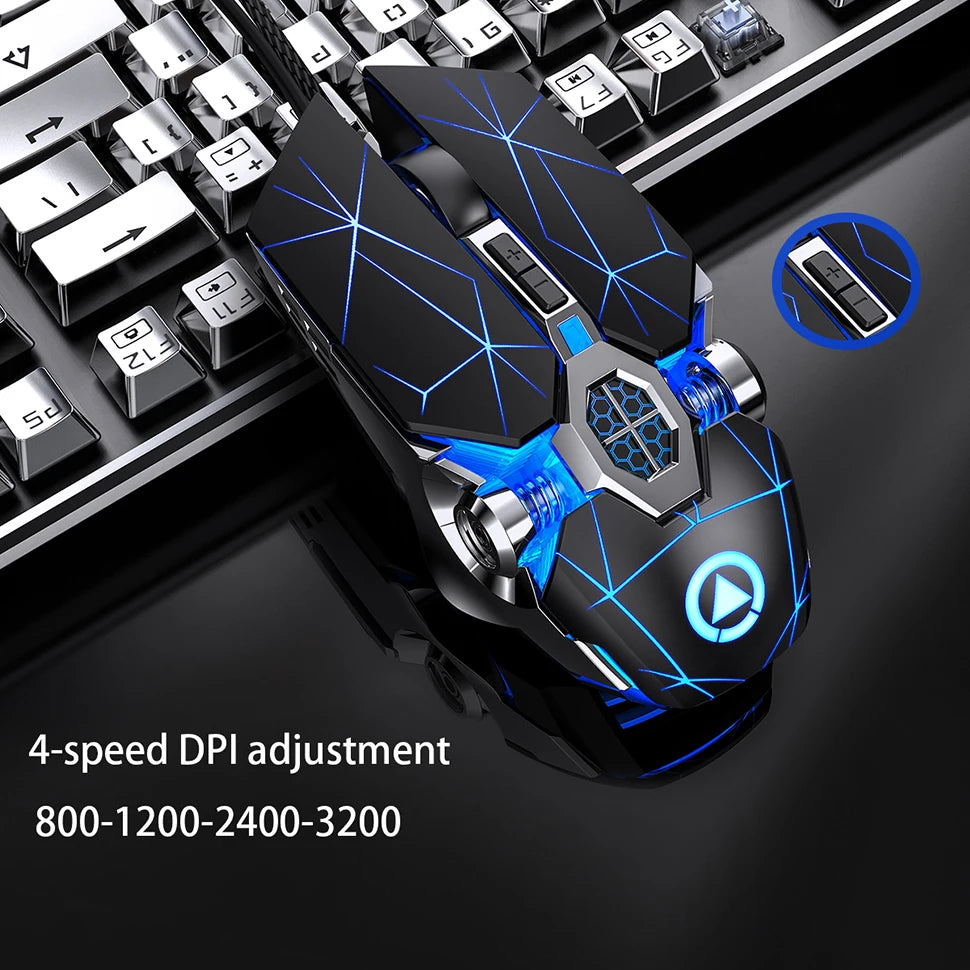 Ergonomic RGB Gaming Mouse | Wired 3200DPI USB 6-Button Mute LED Mouse for PC & Laptop