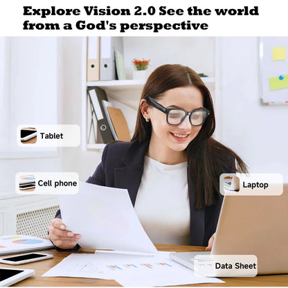 Smart Glasses | 8M HD Camera, AI Voice Assistant, Translation & Object Recognition