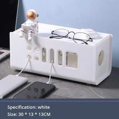Cable Storage Box | Power Board & Wire Management Organizer for Home Safety
