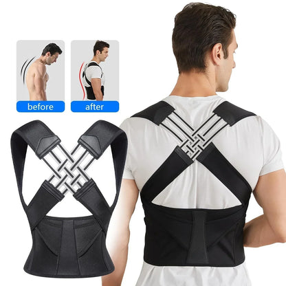 Posture Corrector | Adjustable Shoulder & Back Brace for Spine Alignment