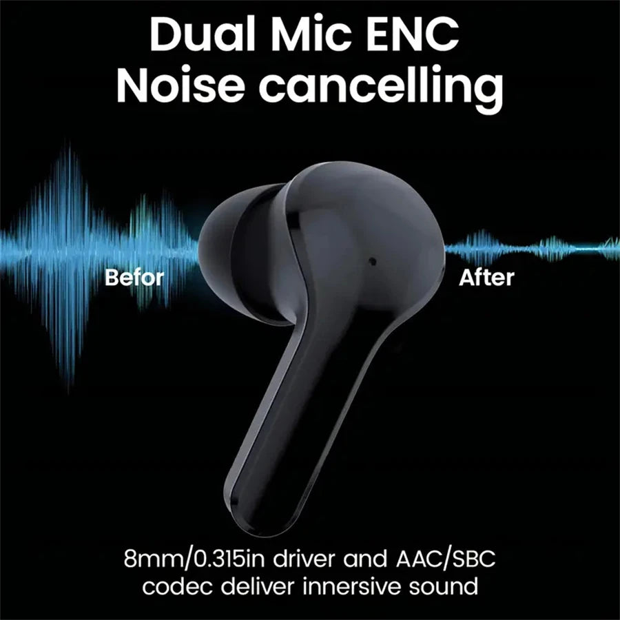 T2 Wireless Bluetooth Earphones | HiFi Stereo Headphones with LED Power Display
