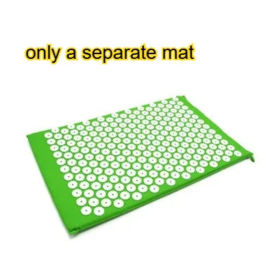 Acupressure Mat & Pillow Set | Yoga Massage Cushion for Neck, Back & Foot Relief