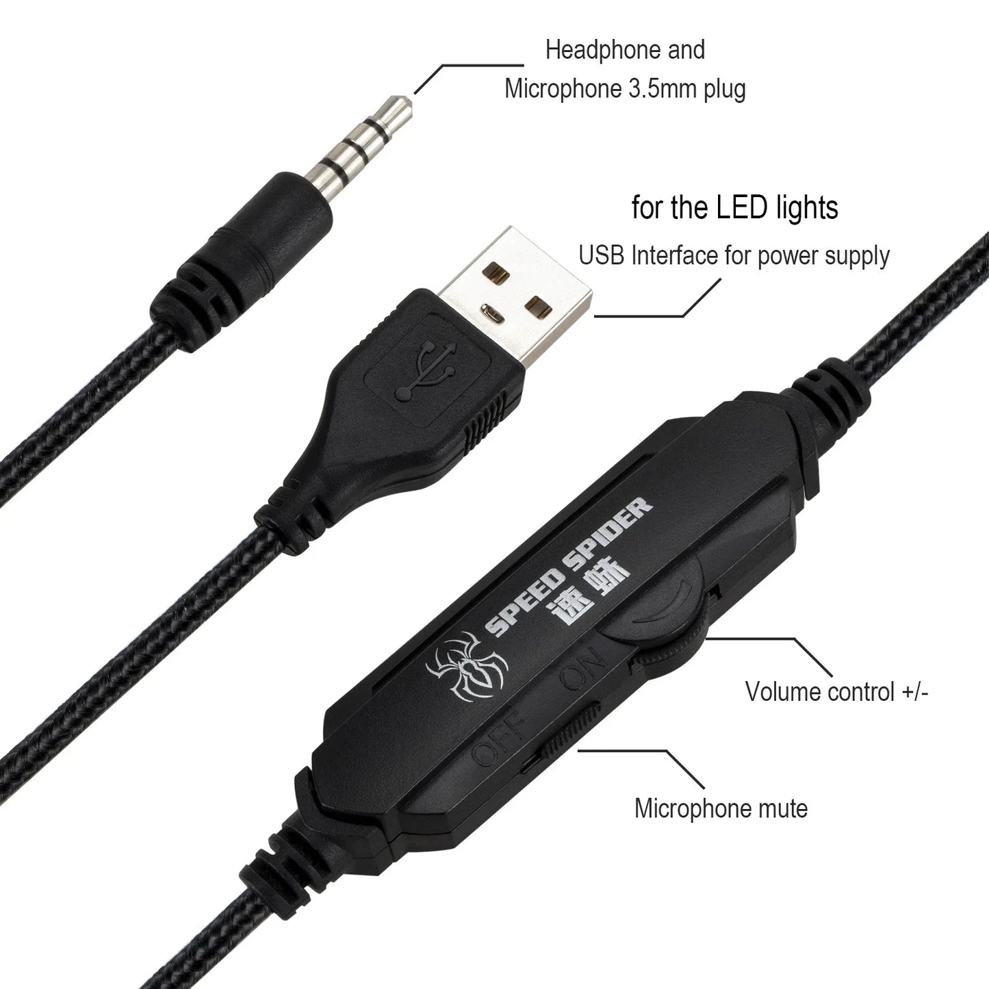 G2000 Gaming Headset | Stereo Headphones with Mic & LED Lights for PC, PS4 & Xbox