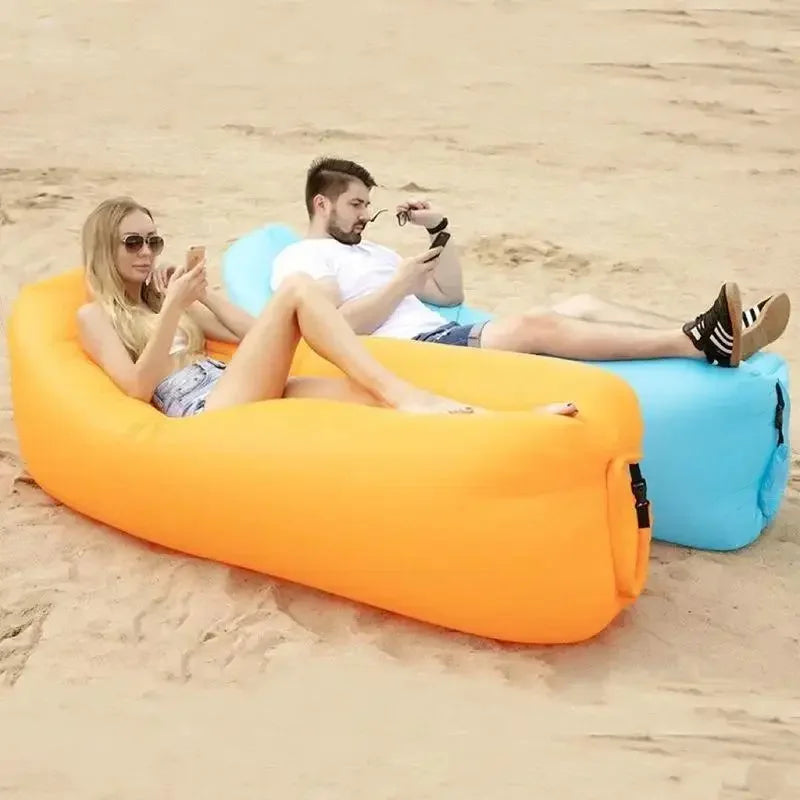 Inflatable Sofa | Foldable Fast-Inflating Lounger for Camping & Home Relaxing