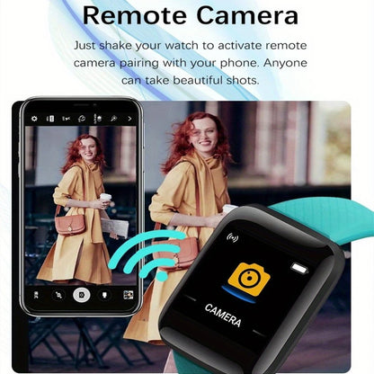 Unisex Smartwatch | Fitness Tracker, Message Alerts & Electronic Wristwatch for Android & iOS