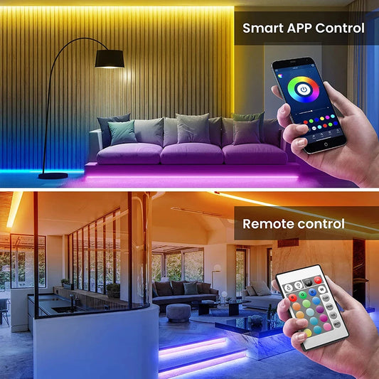 LED TV Backlight Strip | USB RGB Bluetooth Lights with Remote for Bedroom & Party