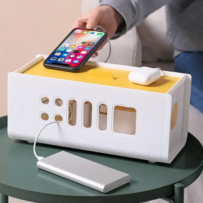 Cable Storage Box | Power Board & Wire Management Organizer for Home Safety
