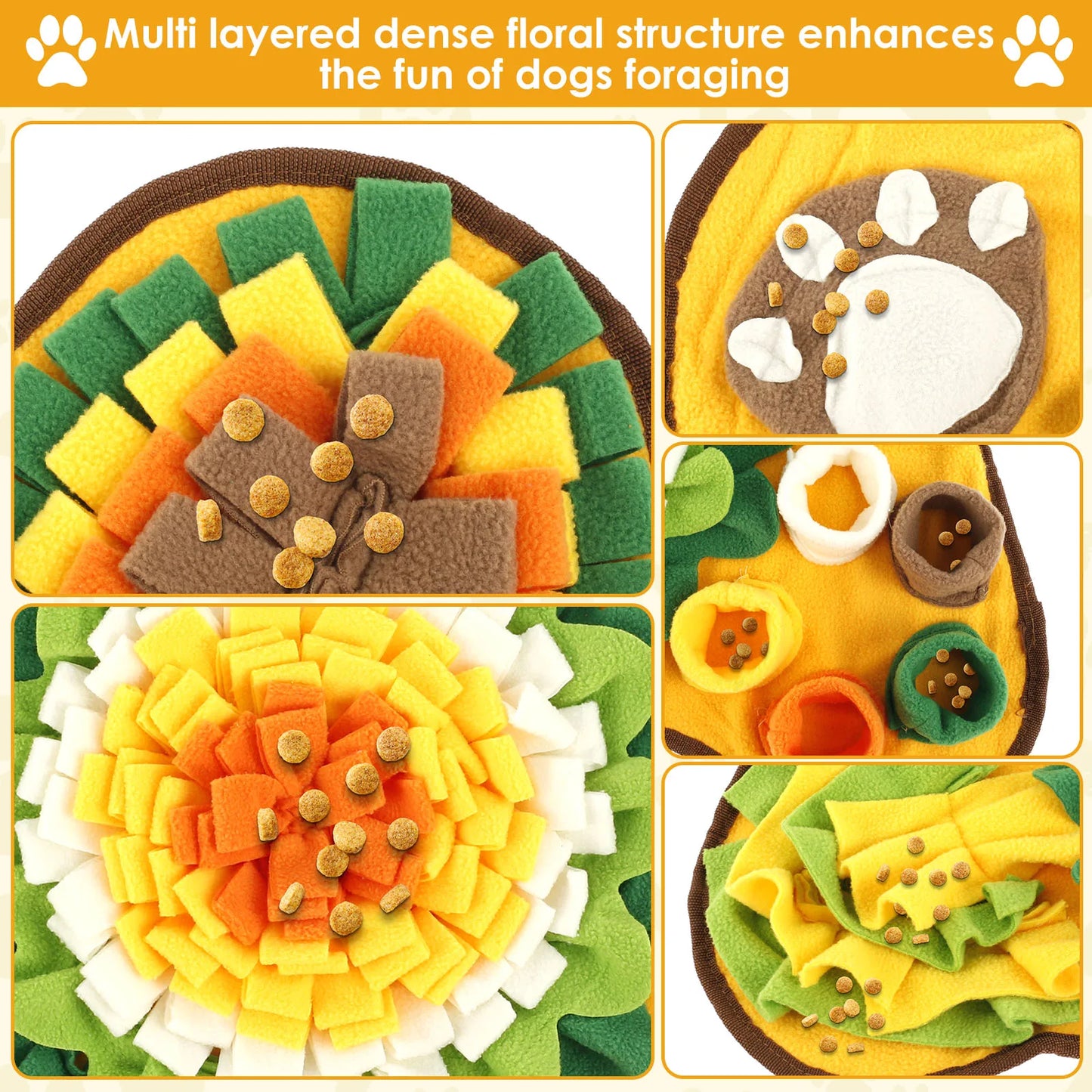 Pet Snuffle Mat | Anti-Slip Interactive Dog Treat Dispenser & Slow Feeder Pad