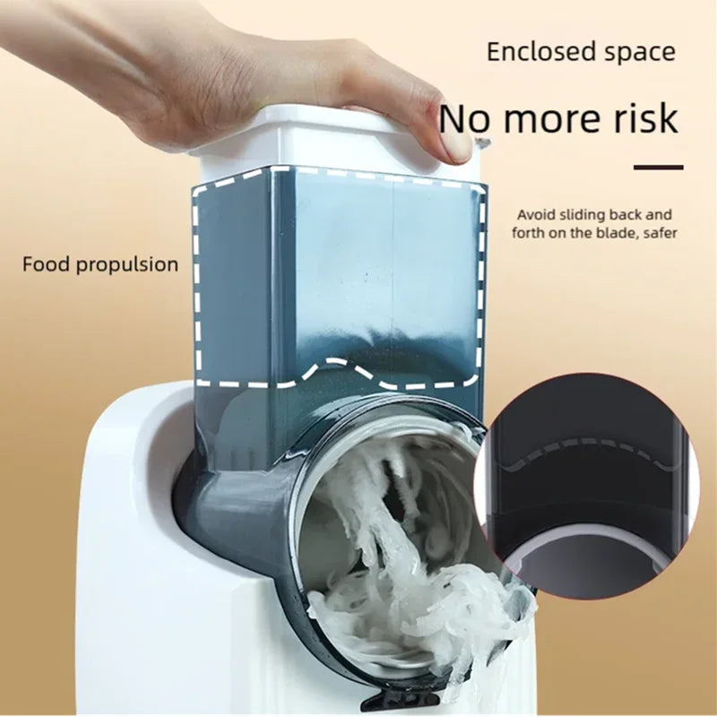 Electric Vegetable Cutter | Multi-Function Kitchen Slicer & Shredder