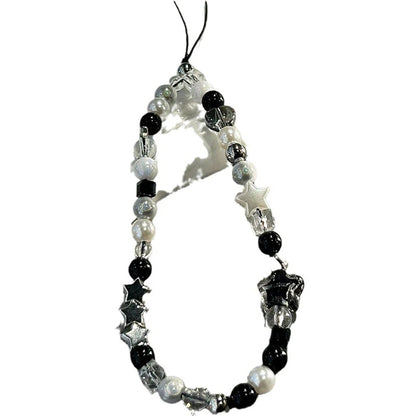 Star Pearl Beaded Phone Chain | Handmade Phone Strap & Charm Lanyard Gift