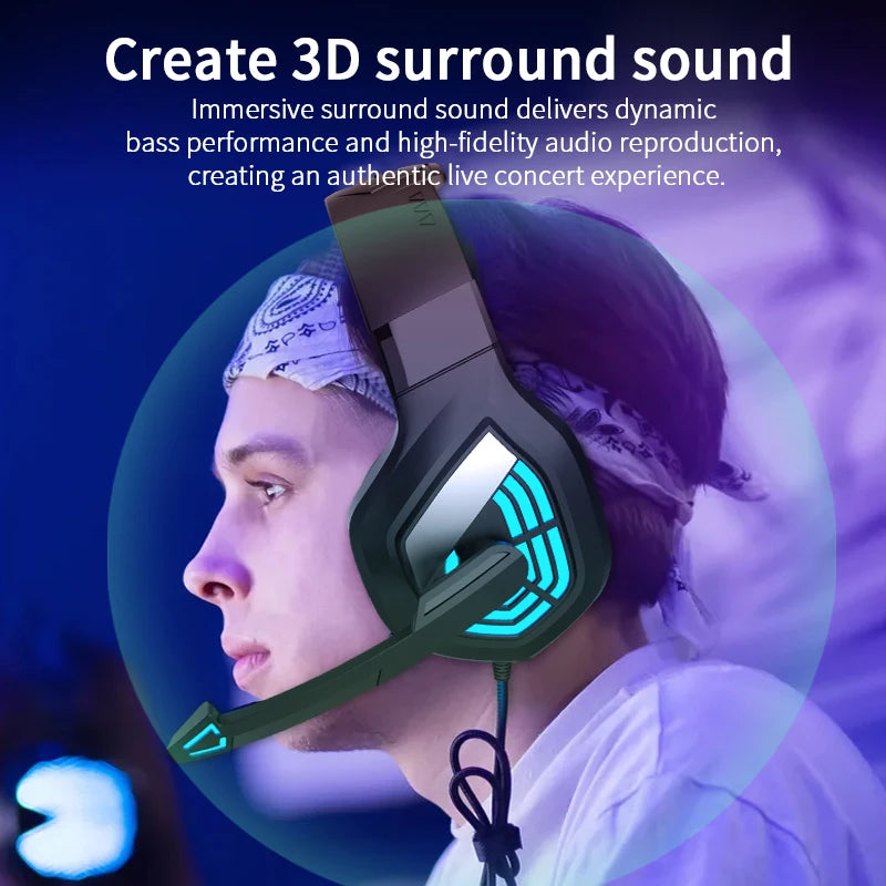 G7 Gaming Headset | Noise-Cancelling Mic & Surround Sound with LED Lights