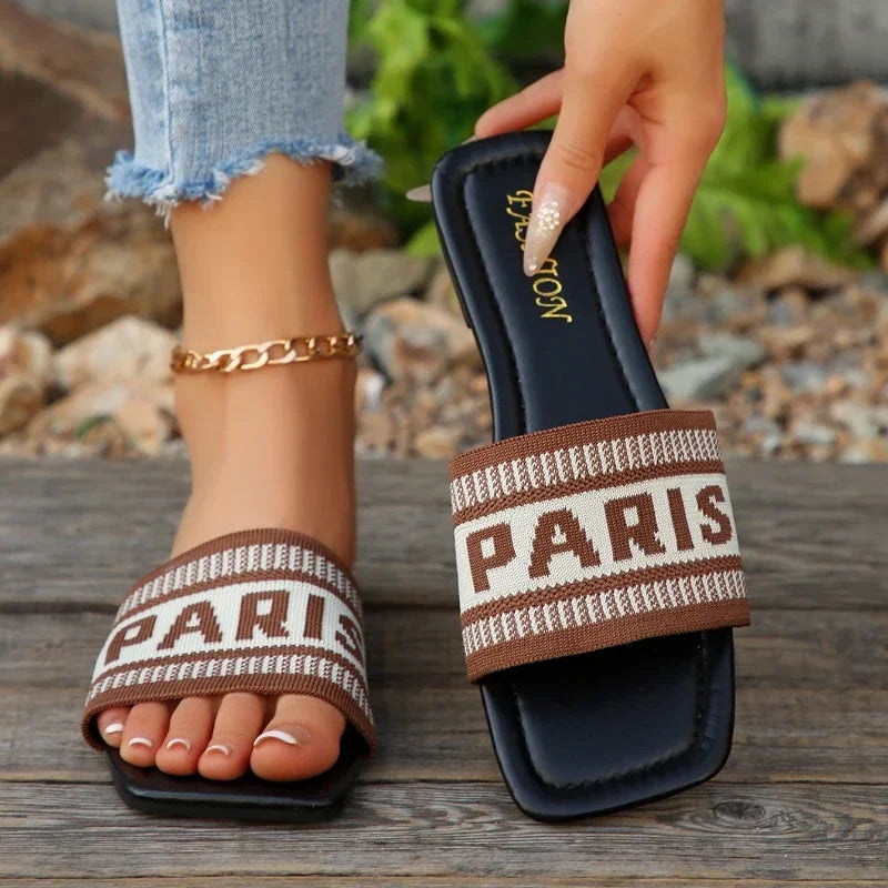 Women’s Casual Flat Sandals | Fashion Slip-On Slides for Summer & Outdoor Wear