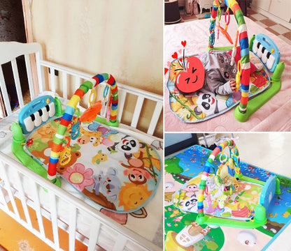 Musical Baby Play Mat | Activity Gym with Piano Keyboard & Crawling Game Pad