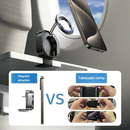 Magnetic Car Phone Mount | Foldable Backseat Holder for GPS, Calls & Video