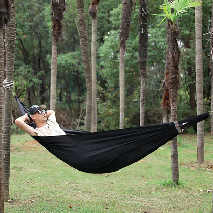 Portable Single Hammock | Colorful Parachute Fabric Bed for Camping & Travel